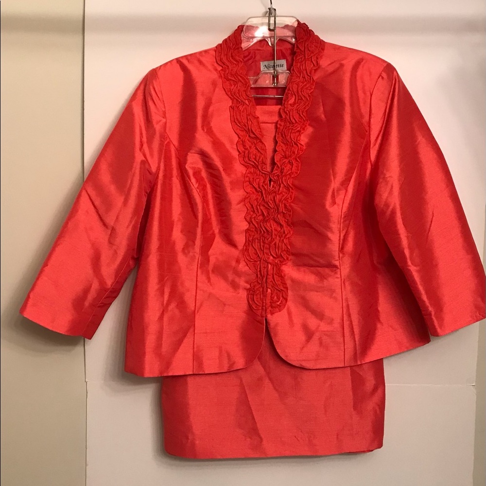 Nicolette 2-Piece Peach Skirt Suit Women’s